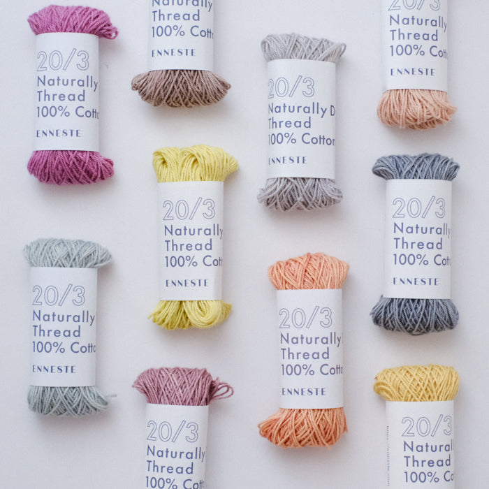ENNESTE colour threads kit - Sherbet 12 colours (20/3 cotton thread)
